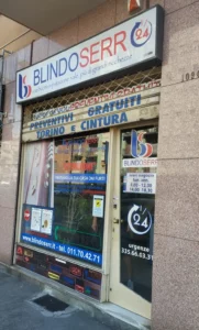 Vetrina Blindoserr, fabbro Torino con sede in via De Sanctis 109/c